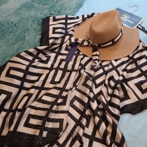 NWT Chic Kimono And Hat Set